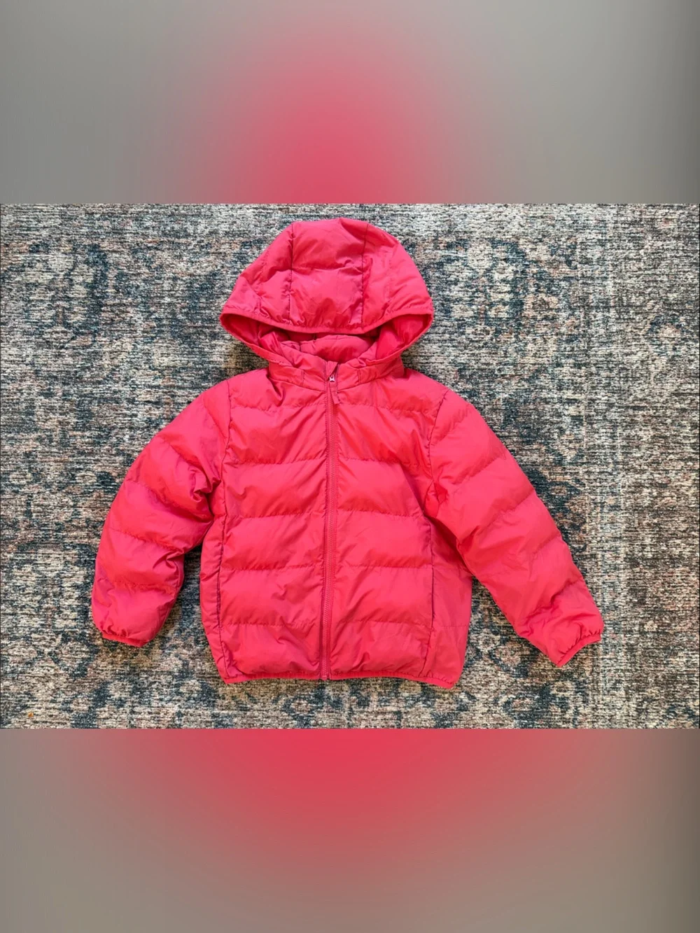 Uniqlo Kids Hooded Puffer Jacket - Hot Pink